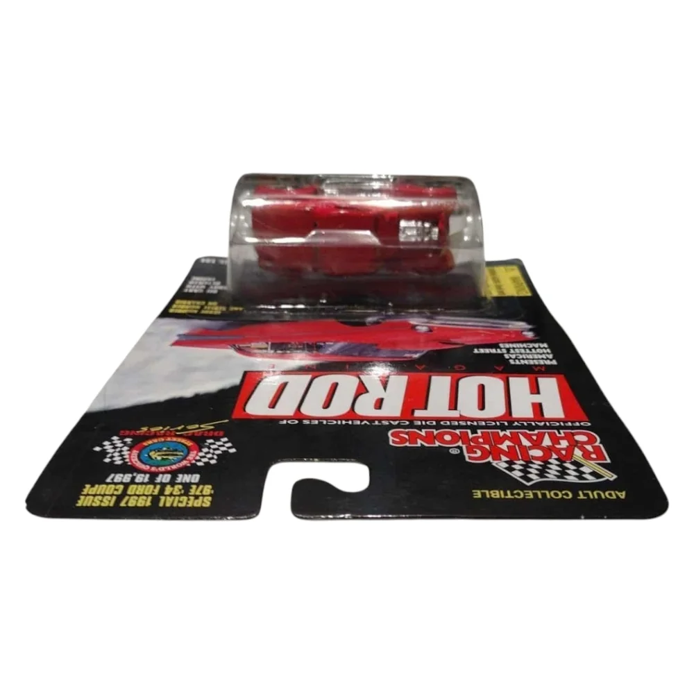 1997 Racing Champions Hot Rod Magazine #97E '34 Ford Coupe (Red w/ Flames)